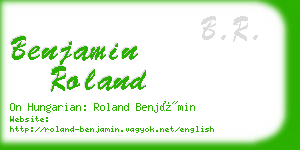 benjamin roland business card